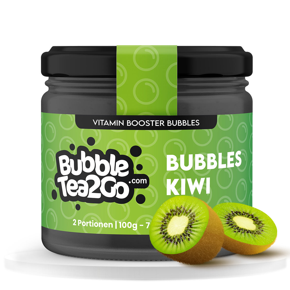 Kiwi-Bubbles: 2 Portionen (120g) - Exotischer Genuss für Bubble-Tea-Fans