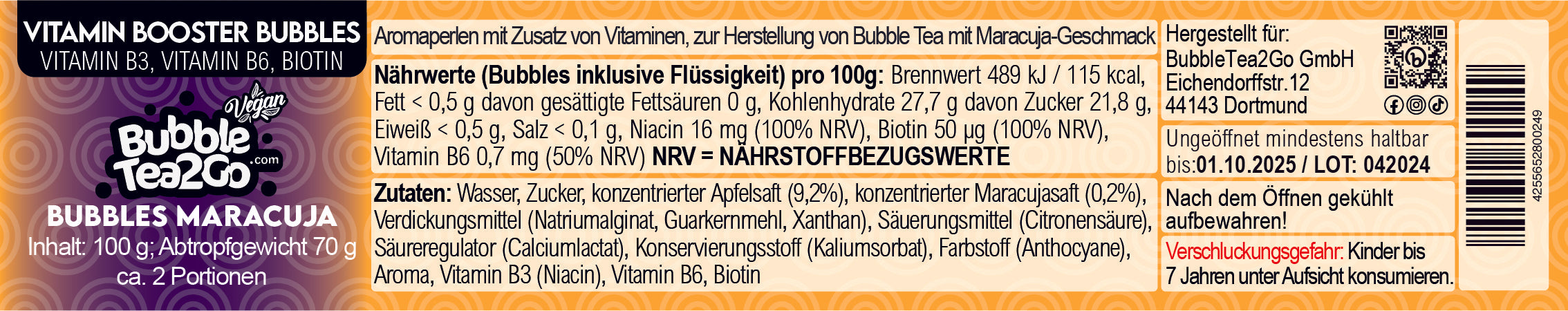 Bubbles - Fruit de la passion 2 portions (120g)