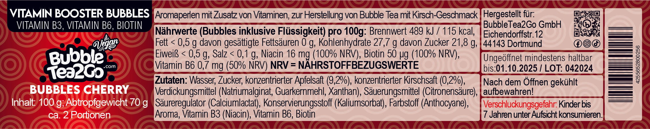 Bubbles - Cherry 2 Portionen