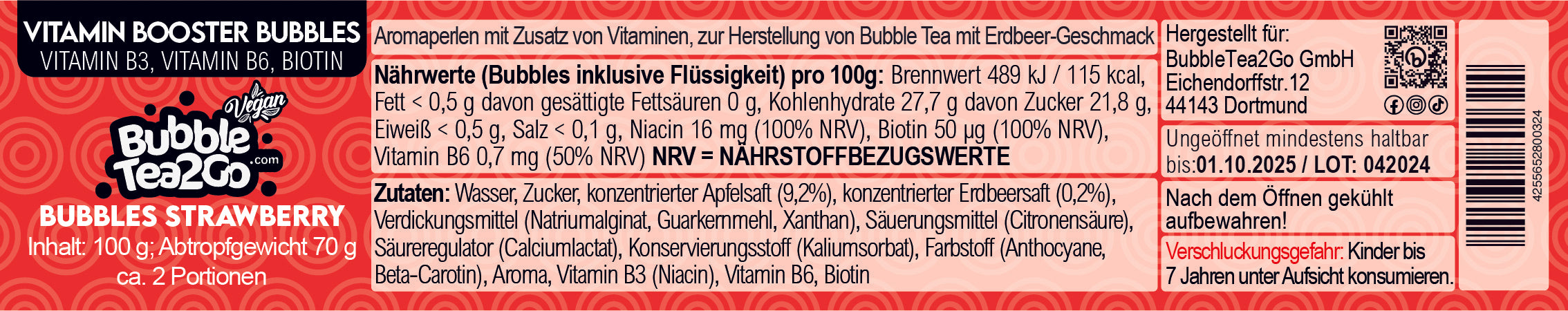 Bubbles - Strawberry 2 servings (120g)